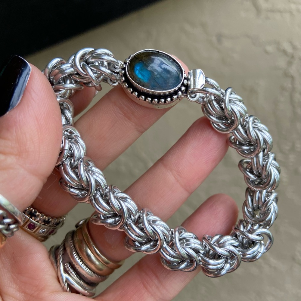 Labradorite maille bracelets 2 - Picture 9 of 16